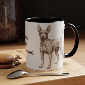 11oz Funny American Hairless Terrier Mug, Naked And Unashamed, Vintage Dog Coffee Mug, Dog Lover Gift
