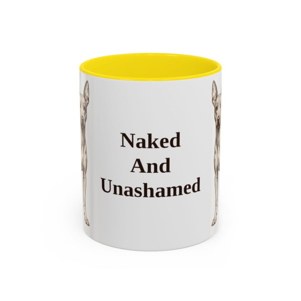 american-hairless-terrier-mug-humor-yellow-3 11oz Funny American Hairless Terrier Mug, Naked And Unashamed, Vintage Dog Coffee Mug, Dog Lover Gift
