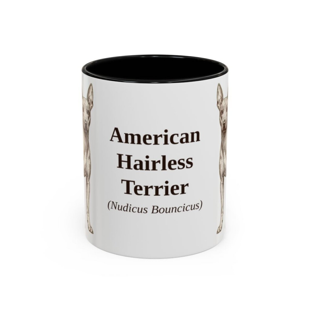 11oz American Hairless Terrier Latin Mug, American Hairless Terrier, Vintage Dog Coffee Mug, Dog Lover Gift