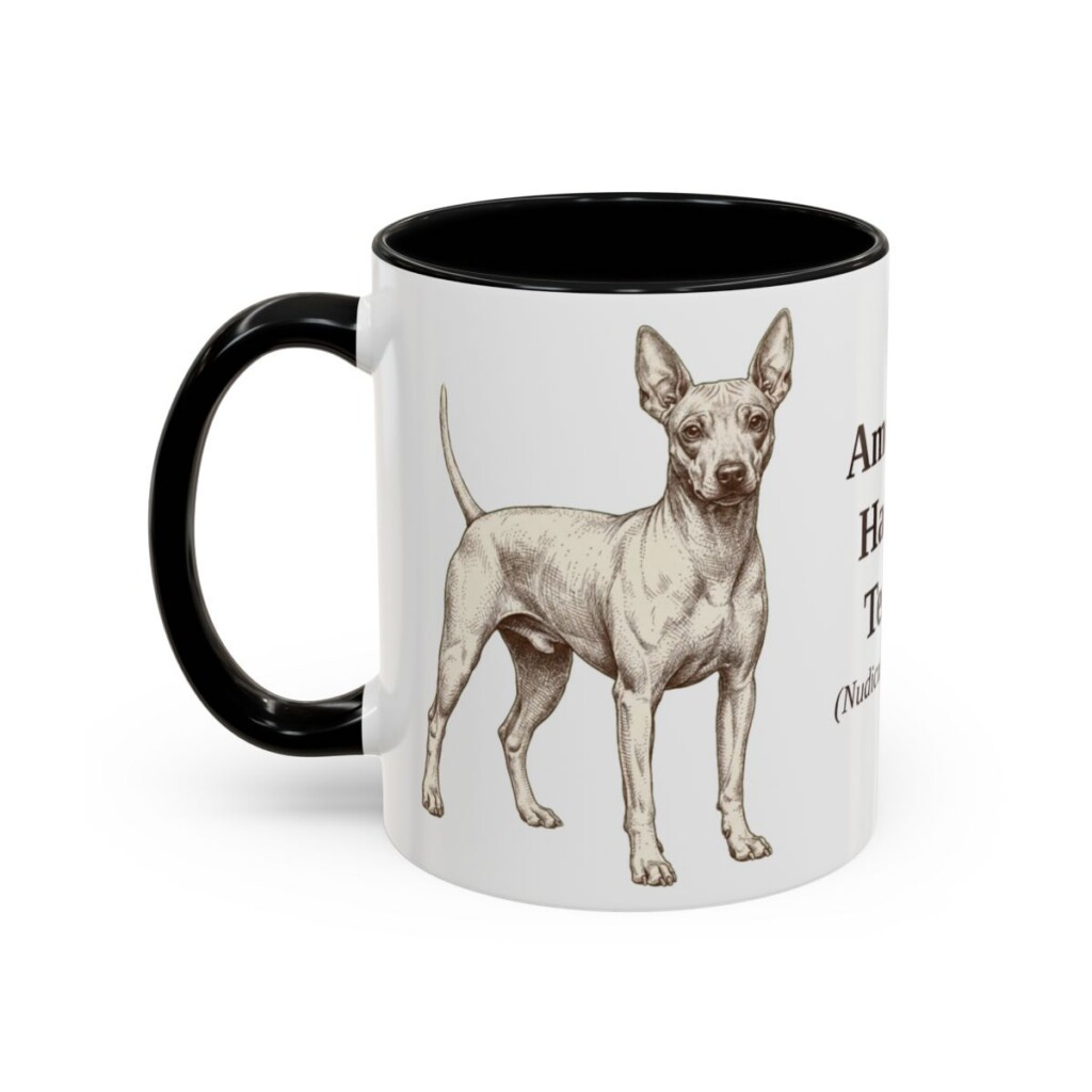 11oz American Hairless Terrier Latin Mug, American Hairless Terrier, Vintage Dog Coffee Mug, Dog Lover Gift