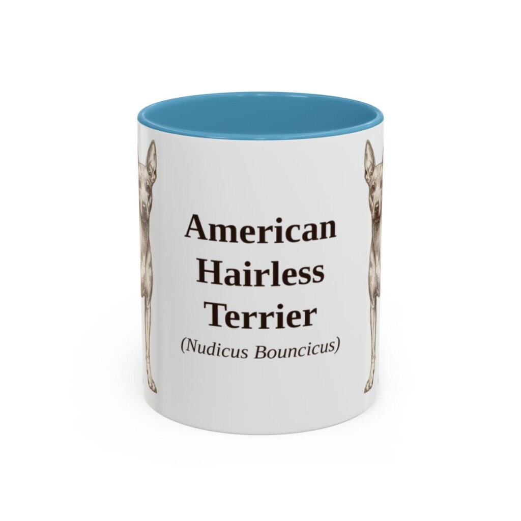 11oz American Hairless Terrier Latin Mug, American Hairless Terrier, Vintage Dog Coffee Mug, Dog Lover Gift