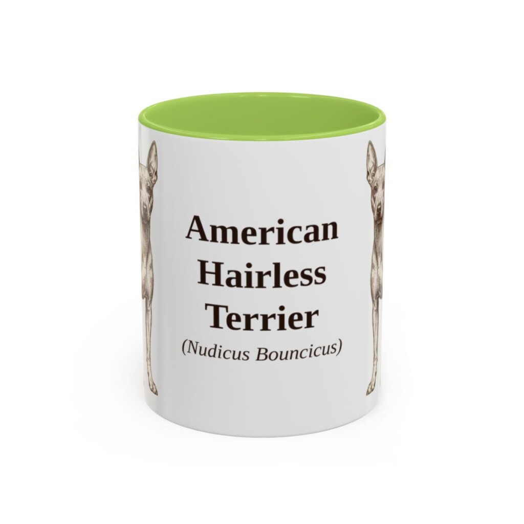 11oz American Hairless Terrier Latin Mug, American Hairless Terrier, Vintage Dog Coffee Mug, Dog Lover Gift