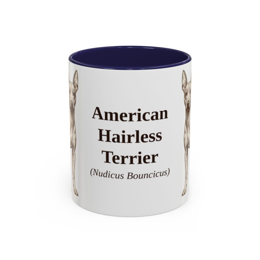 11oz American Hairless Terrier Latin Mug, American Hairless Terrier, Vintage Dog Coffee Mug, Dog Lover Gift