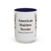 american-hairless-terrier-mug-latin-navy-3 15oz American Hairless Terrier Latin Mug, American Hairless Terrier, Vintage Dog Coffee Mug, Dog Lover Gift