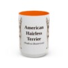 american-hairless-terrier-mug-latin-orange-3 15oz American Hairless Terrier Latin Mug, American Hairless Terrier, Vintage Dog Coffee Mug, Dog Lover Gift