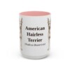 american-hairless-terrier-mug-latin-pink-3 15oz American Hairless Terrier Latin Mug, American Hairless Terrier, Vintage Dog Coffee Mug, Dog Lover Gift