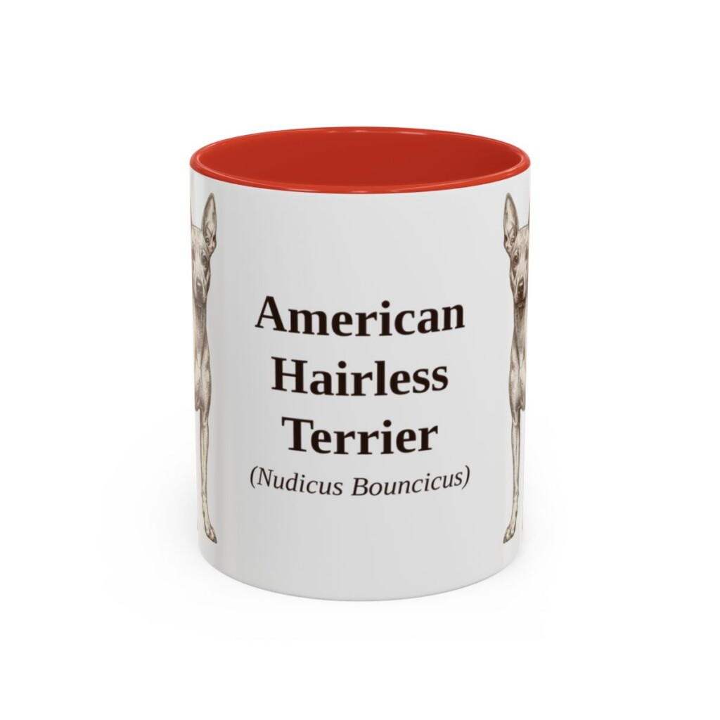 11oz American Hairless Terrier Latin Mug, American Hairless Terrier, Vintage Dog Coffee Mug, Dog Lover Gift