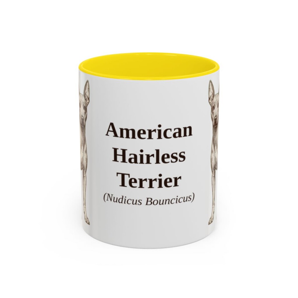 11oz American Hairless Terrier Latin Mug, American Hairless Terrier, Vintage Dog Coffee Mug, Dog Lover Gift