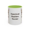 11oz American Hairless Terrier Mug, Vintage Dog Portrait Coffee Mug, Dog Lover Gift
