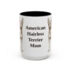 15oz American Hairless Terrier Dog Mom Mug, Vintage Sketch Coffee Mug, Dog Mom Gift