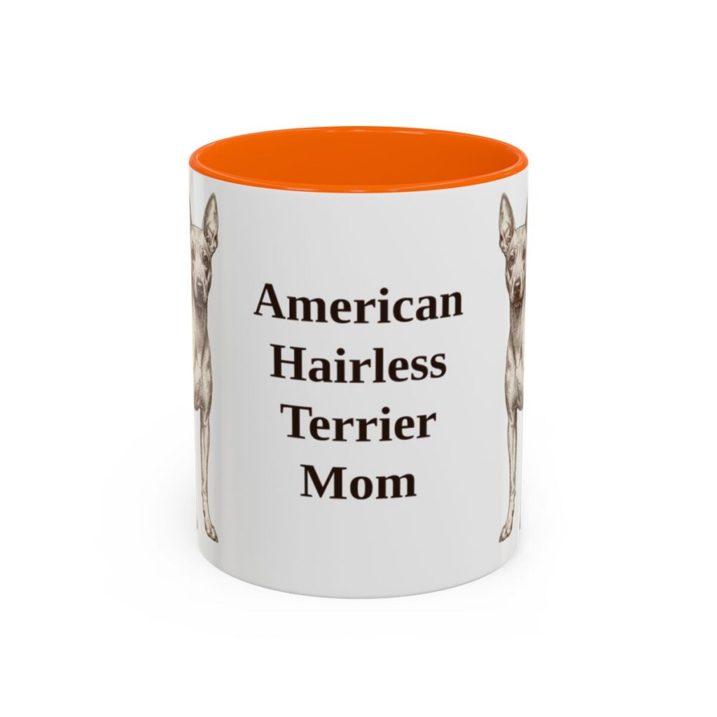 11oz American Hairless Terrier Dog Mom Mug, Vintage Sketch Coffee Mug, Dog Mom Gift