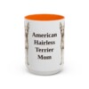 15oz American Hairless Terrier Dog Mom Mug, Vintage Sketch Coffee Mug, Dog Mom Gift