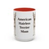 15oz American Hairless Terrier Dog Mom Mug, Vintage Sketch Coffee Mug, Dog Mom Gift