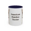 11oz American Hairless Terrier Mug, Vintage Dog Portrait Coffee Mug, Dog Lover Gift