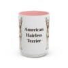 15oz American Hairless Terrier Mug, Vintage Dog Portrait Coffee Mug, Dog Lover Gift