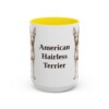 15oz American Hairless Terrier Mug, Vintage Dog Portrait Coffee Mug, Dog Lover Gift