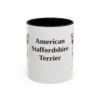 11oz American Staffordshire Terrier Mug, Vintage Dog Portrait Coffee Mug, Dog Lover Gift