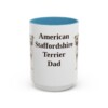 15oz American Staffordshire Terrier Dog Dad Mug, Vintage Sketch Coffee Mug, Dog Dad Gift