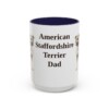 15oz American Staffordshire Terrier Dog Dad Mug, Vintage Sketch Coffee Mug, Dog Dad Gift