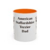 11oz American Staffordshire Terrier Dog Dad Mug, Vintage Sketch Coffee Mug, Dog Dad Gift