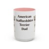 15oz American Staffordshire Terrier Dog Dad Mug, Vintage Sketch Coffee Mug, Dog Dad Gift