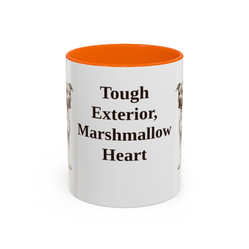 11oz Funny American Staffordshire Terrier Mug, Tough Exterior, Marshmallow Heart, Vintage Dog Coffee Mug, Dog Lover Gift