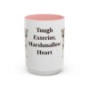 15oz Funny American Staffordshire Terrier Mug, Tough Exterior, Marshmallow Heart, Vintage Dog Coffee Mug, Dog Lover Gift