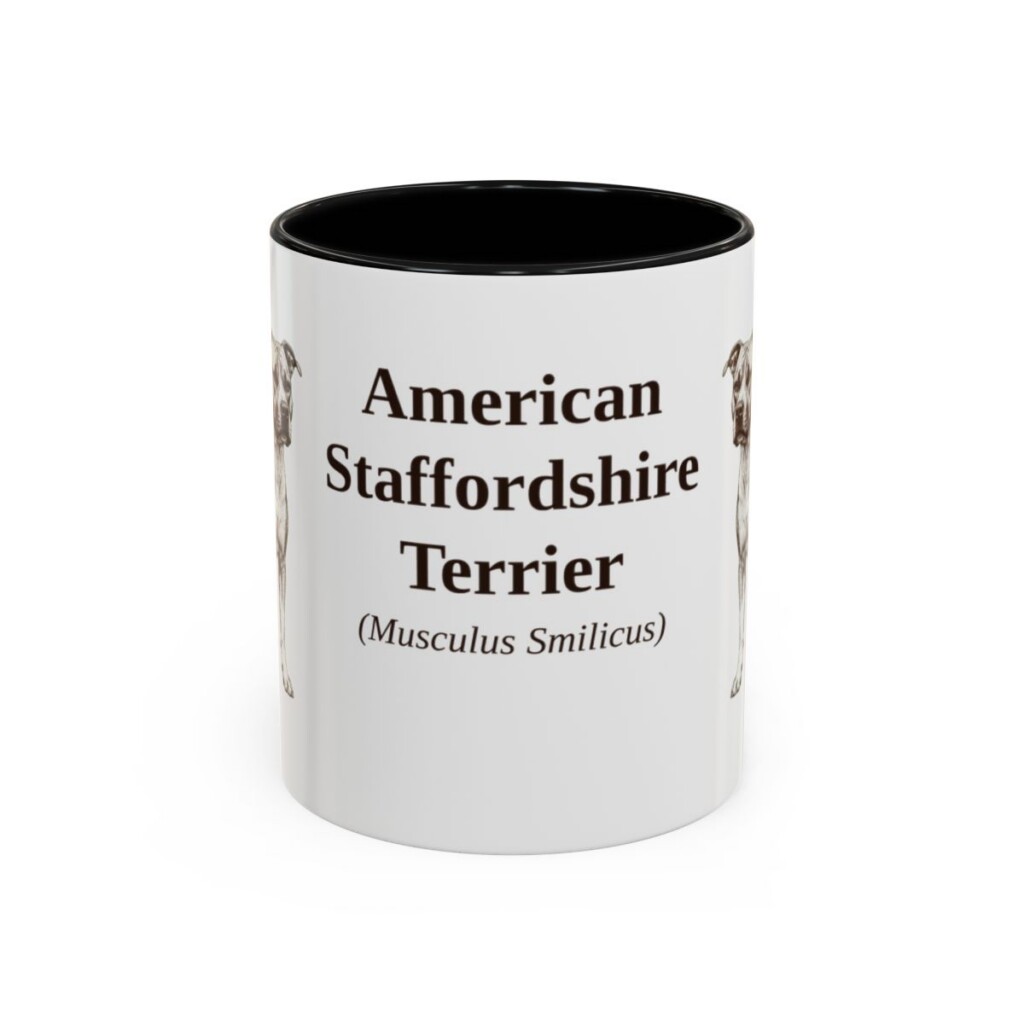 11oz American Staffordshire Terrier Latin Mug, American Staffordshire Terrier, Vintage Dog Coffee Mug, Dog Lover Gift