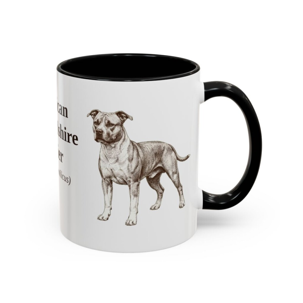 11oz American Staffordshire Terrier Latin Mug, American Staffordshire Terrier, Vintage Dog Coffee Mug, Dog Lover Gift