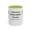 11oz American Staffordshire Terrier Latin Mug, American Staffordshire Terrier, Vintage Dog Coffee Mug, Dog Lover Gift