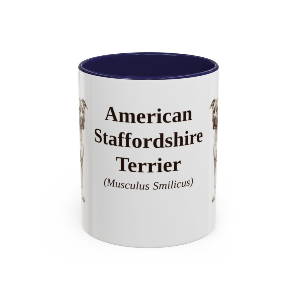 11oz American Staffordshire Terrier Latin Mug, American Staffordshire Terrier, Vintage Dog Coffee Mug, Dog Lover Gift
