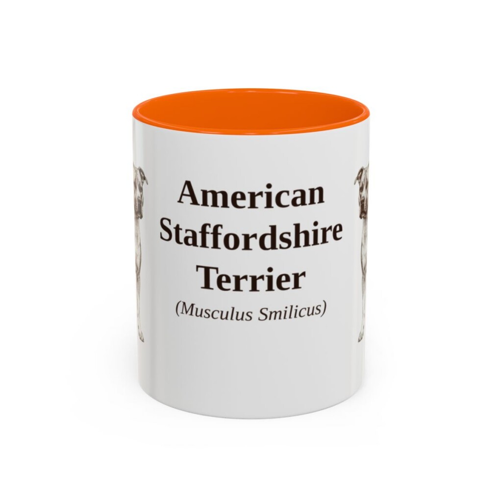 11oz American Staffordshire Terrier Latin Mug, American Staffordshire Terrier, Vintage Dog Coffee Mug, Dog Lover Gift