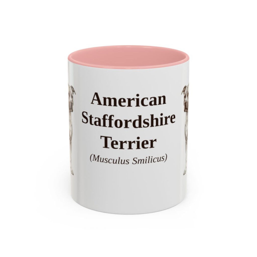 11oz American Staffordshire Terrier Latin Mug, American Staffordshire Terrier, Vintage Dog Coffee Mug, Dog Lover Gift