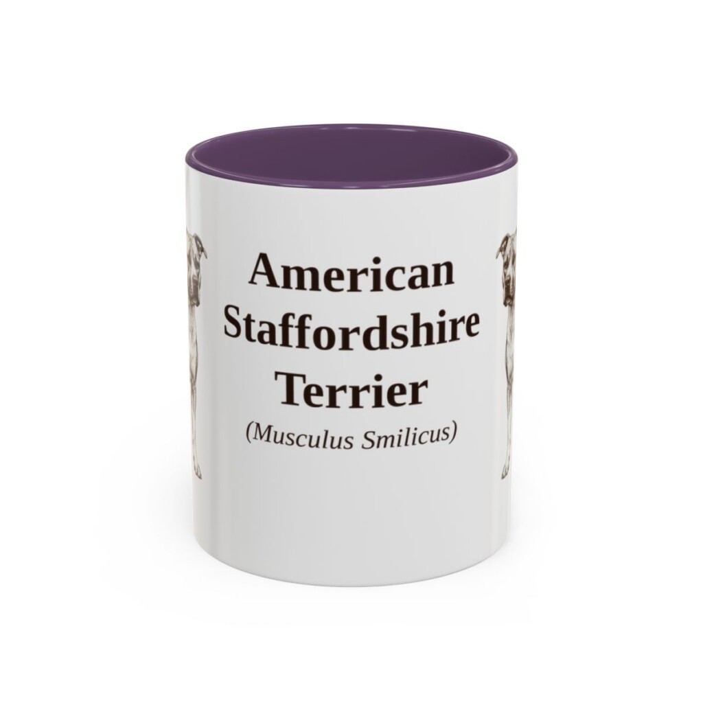 11oz American Staffordshire Terrier Latin Mug, American Staffordshire Terrier, Vintage Dog Coffee Mug, Dog Lover Gift