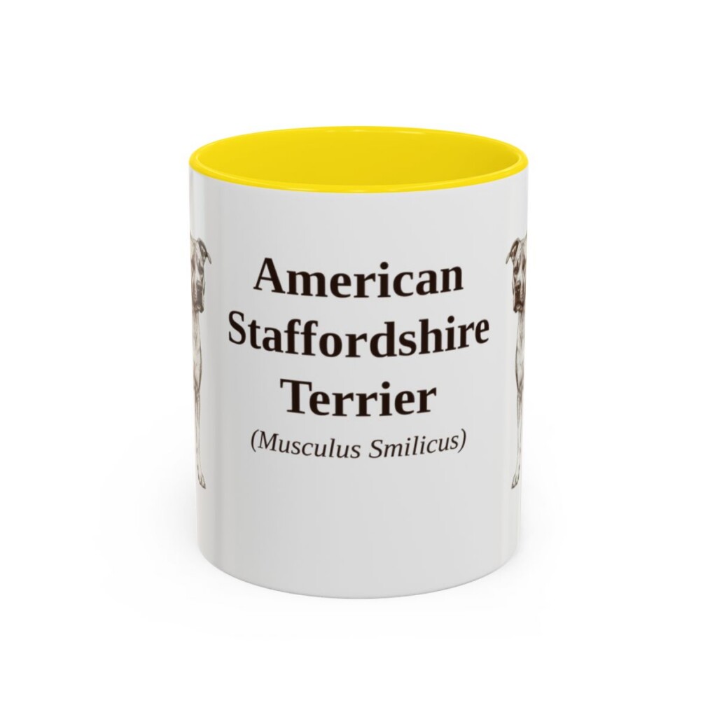 11oz American Staffordshire Terrier Latin Mug, American Staffordshire Terrier, Vintage Dog Coffee Mug, Dog Lover Gift