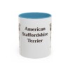 11oz American Staffordshire Terrier Mug, Vintage Dog Portrait Coffee Mug, Dog Lover Gift