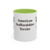11oz American Staffordshire Terrier Mug, Vintage Dog Portrait Coffee Mug, Dog Lover Gift