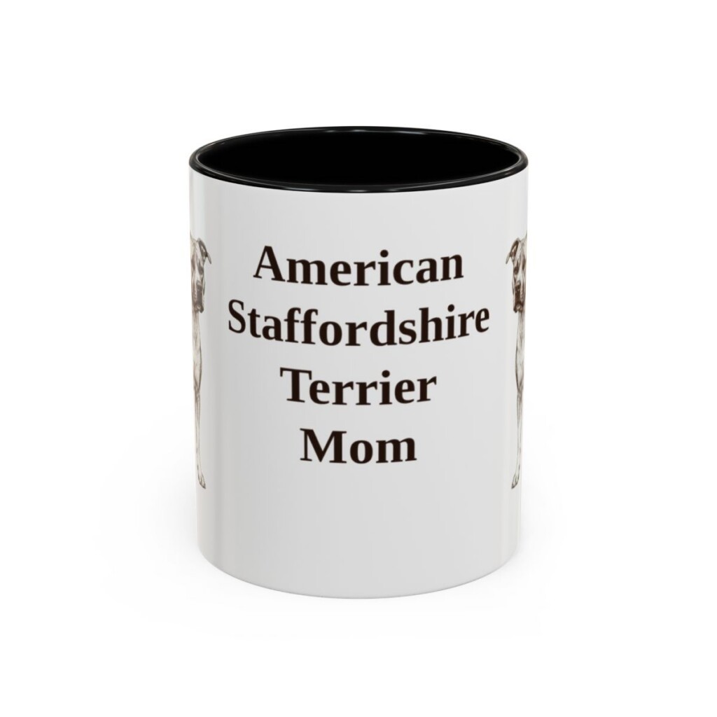 11oz American Staffordshire Terrier Dog Mom Mug, Vintage Sketch Coffee Mug, Dog Mom Gift