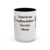 15oz American Staffordshire Terrier Dog Mom Mug, Vintage Sketch Coffee Mug, Dog Mom Gift