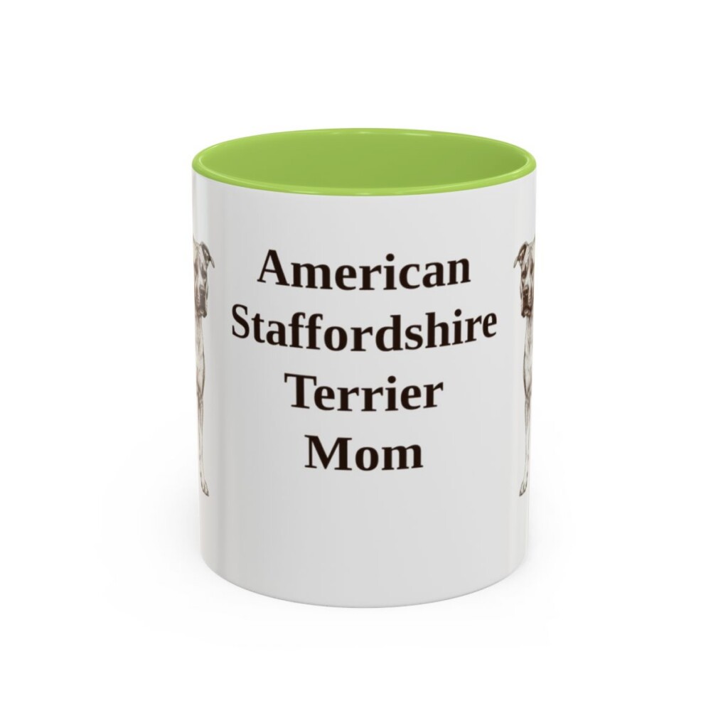11oz American Staffordshire Terrier Dog Mom Mug, Vintage Sketch Coffee Mug, Dog Mom Gift