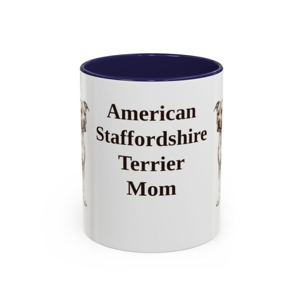 11oz American Staffordshire Terrier Dog Mom Mug, Vintage Sketch Coffee Mug, Dog Mom Gift
