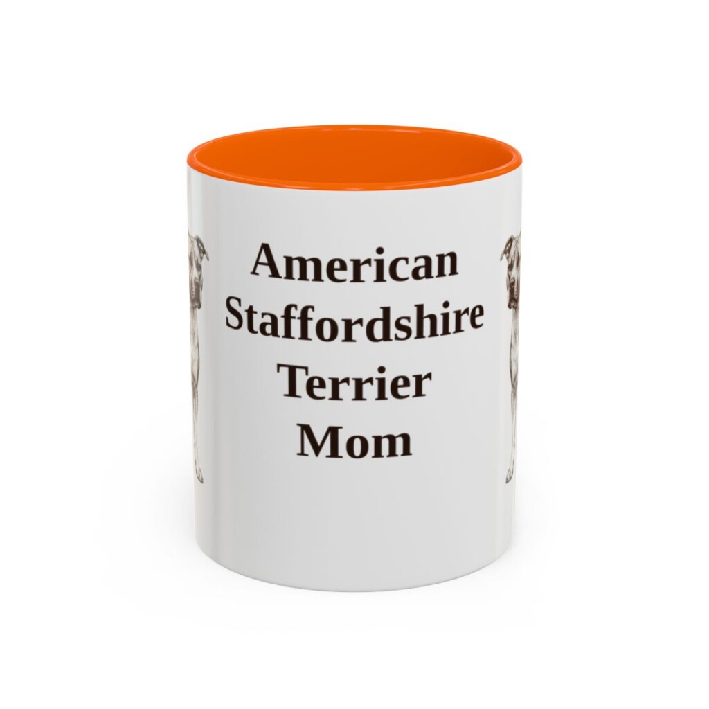 11oz American Staffordshire Terrier Dog Mom Mug, Vintage Sketch Coffee Mug, Dog Mom Gift