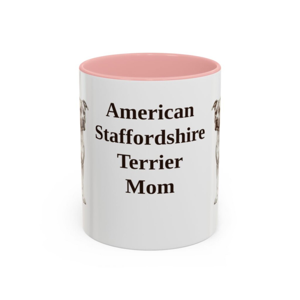 11oz American Staffordshire Terrier Dog Mom Mug, Vintage Sketch Coffee Mug, Dog Mom Gift