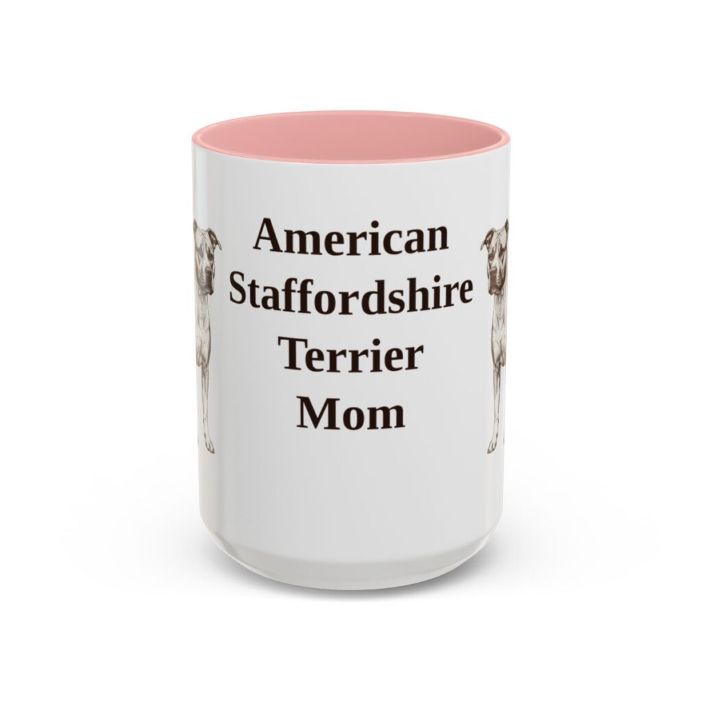 15oz American Staffordshire Terrier Dog Mom Mug, Vintage Sketch Coffee Mug, Dog Mom Gift