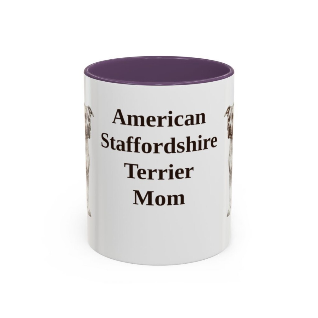 11oz American Staffordshire Terrier Dog Mom Mug, Vintage Sketch Coffee Mug, Dog Mom Gift