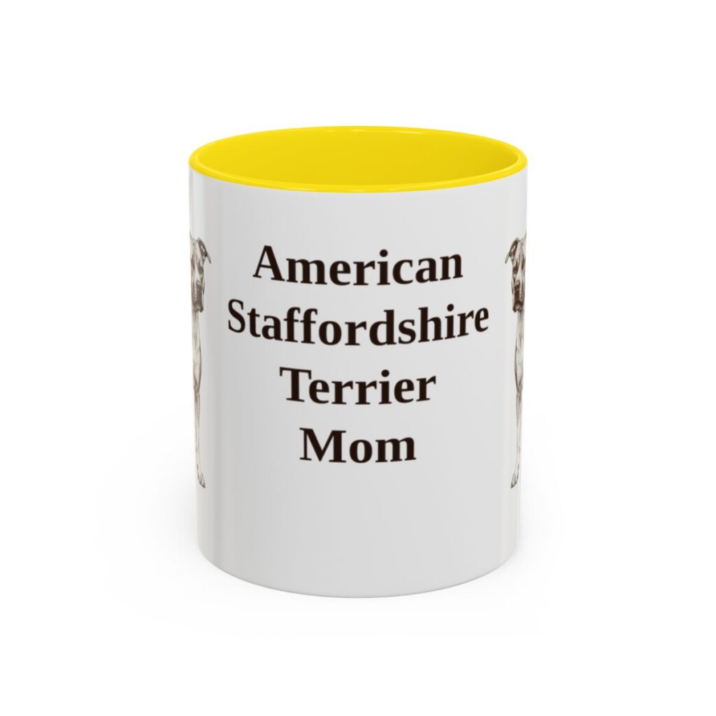 11oz American Staffordshire Terrier Dog Mom Mug, Vintage Sketch Coffee Mug, Dog Mom Gift