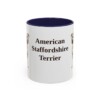 11oz American Staffordshire Terrier Mug, Vintage Dog Portrait Coffee Mug, Dog Lover Gift