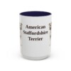 15oz American Staffordshire Terrier Mug, Vintage Dog Portrait Coffee Mug, Dog Lover Gift