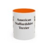 11oz American Staffordshire Terrier Mug, Vintage Dog Portrait Coffee Mug, Dog Lover Gift