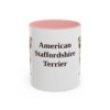 11oz American Staffordshire Terrier Mug, Vintage Dog Portrait Coffee Mug, Dog Lover Gift